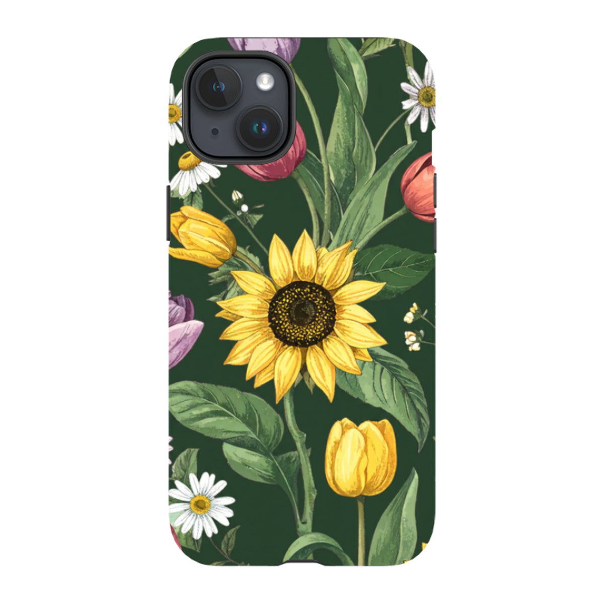 iPhone Tough Case - Green Sunflowers