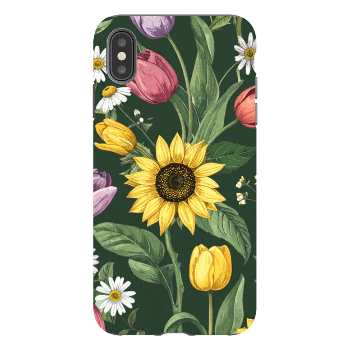 iPhone Tough Case - Green Sunflowers