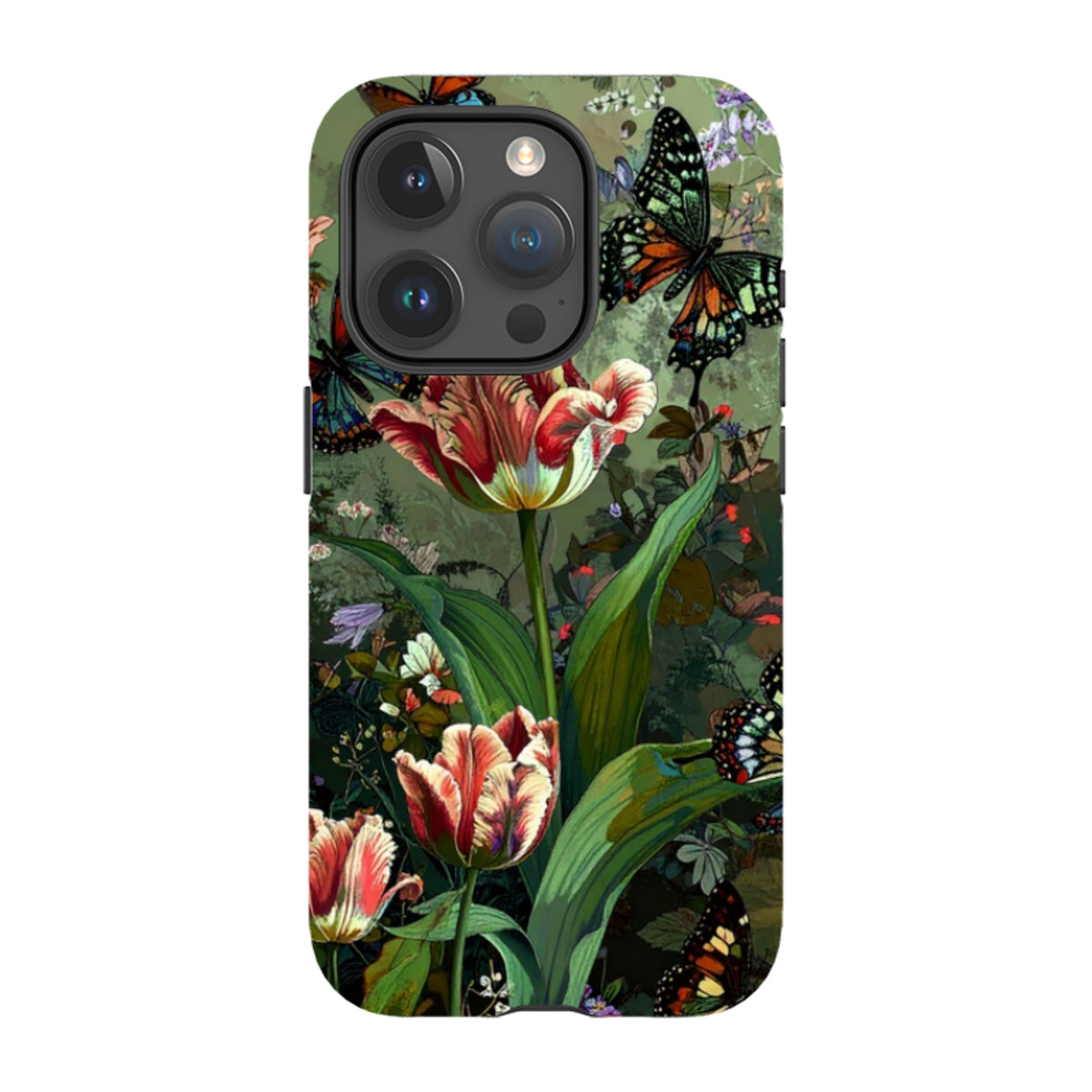 iPhone Tough Case - Green Vyne Butterflies