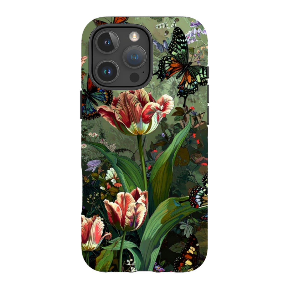 iPhone Tough Case - Green Vyne Butterflies