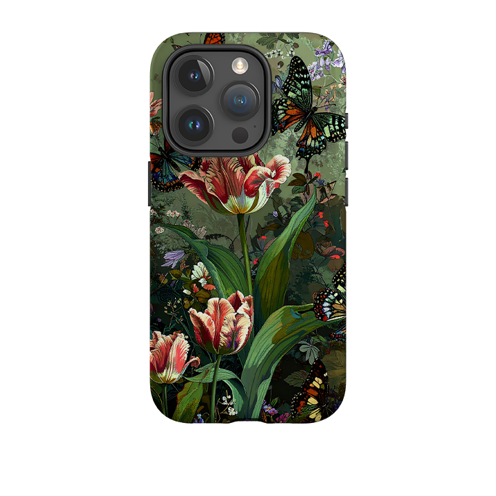 iPhone Tough Case - Green Vyne Butterflies