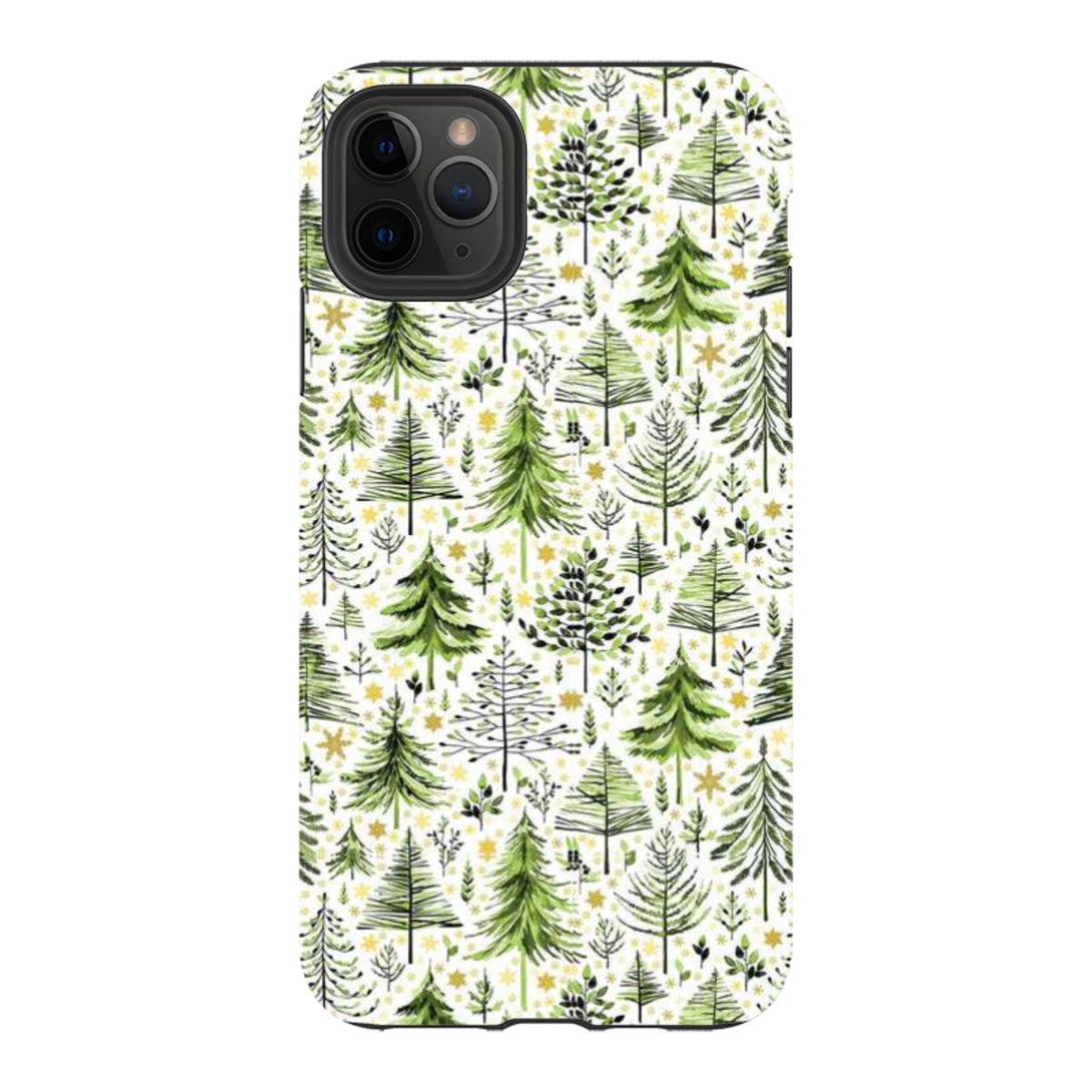 iPhone Tough Case - Green Xmas Trees By Elisabeth Haager