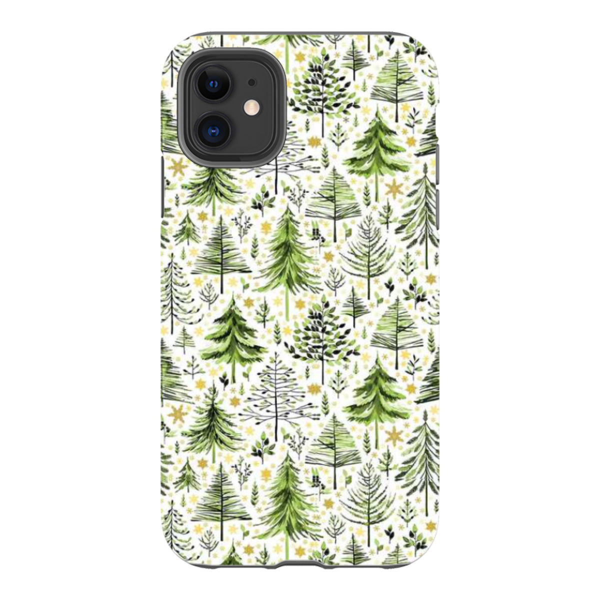 iPhone Tough Case - Green Xmas Trees By Elisabeth Haager