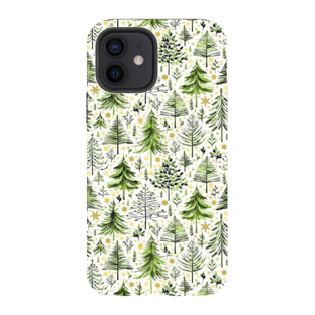 iPhone Tough Case - Green Xmas Trees By Elisabeth Haager