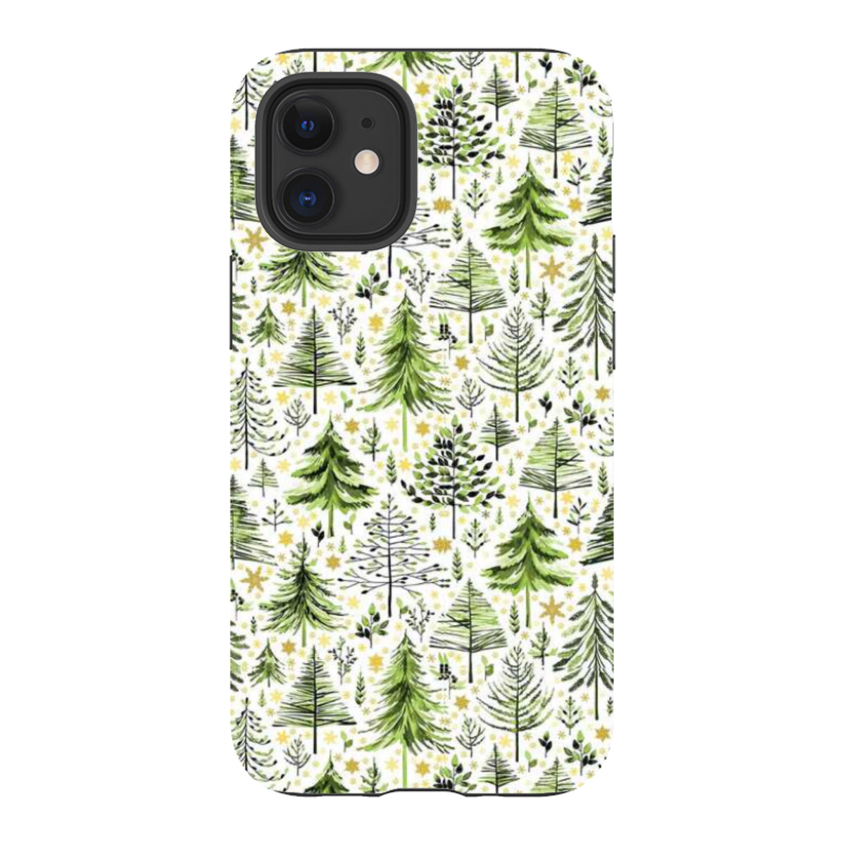 iPhone Tough Case - Green Xmas Trees By Elisabeth Haager