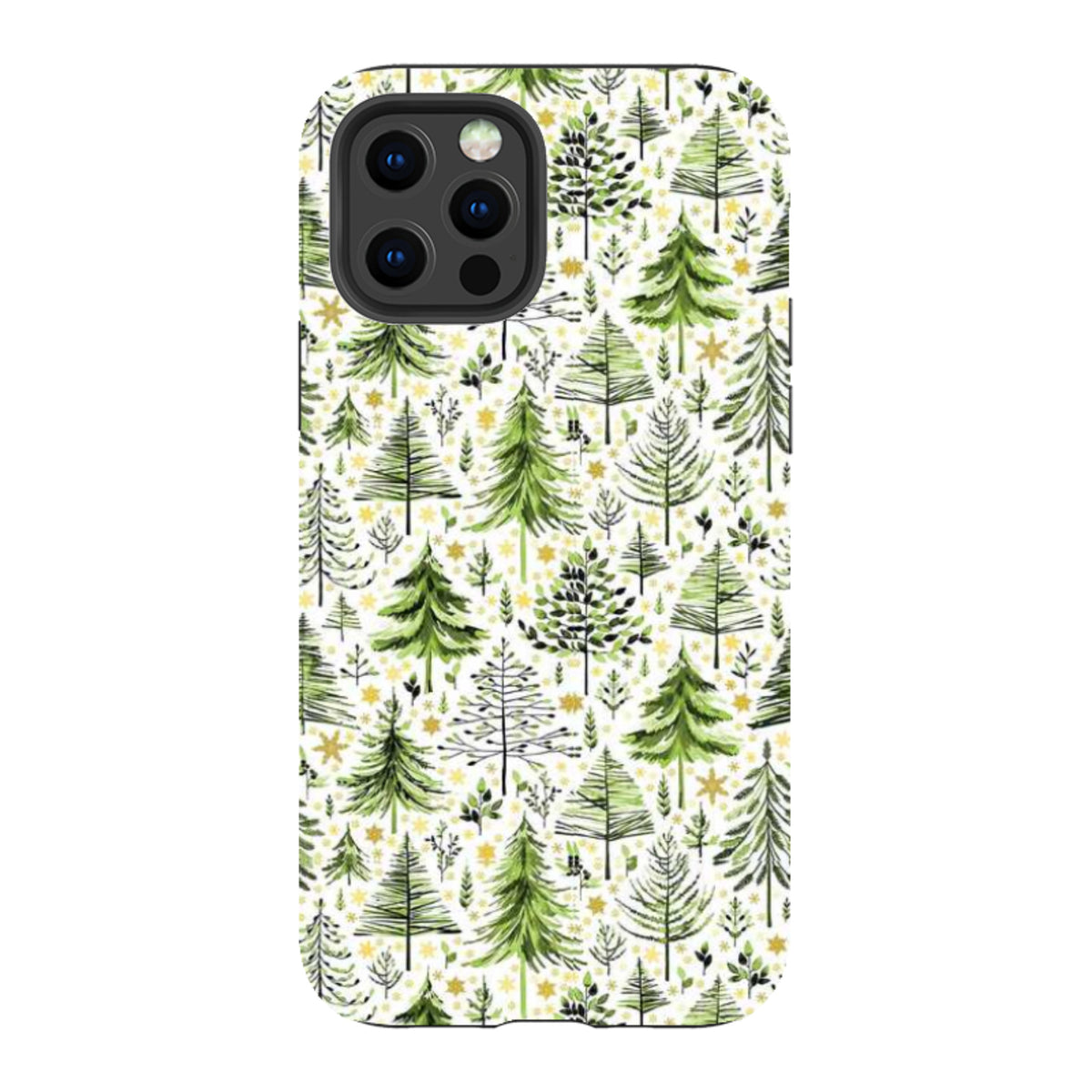 iPhone Tough Case - Green Xmas Trees By Elisabeth Haager