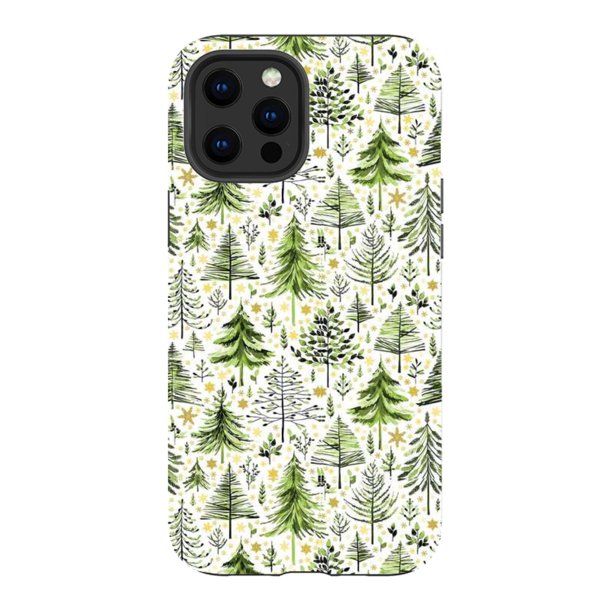 iPhone Tough Case - Green Xmas Trees By Elisabeth Haager