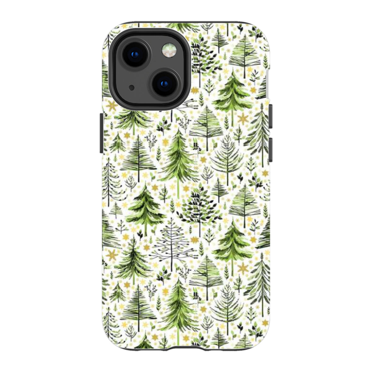 iPhone Tough Case - Green Xmas Trees By Elisabeth Haager