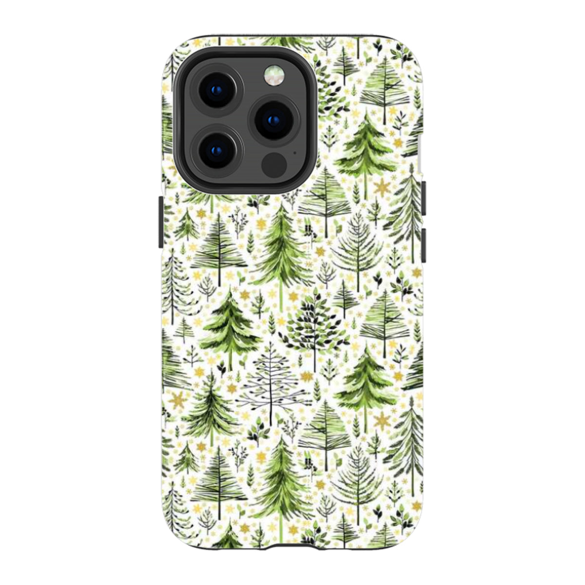 iPhone Tough Case - Green Xmas Trees By Elisabeth Haager