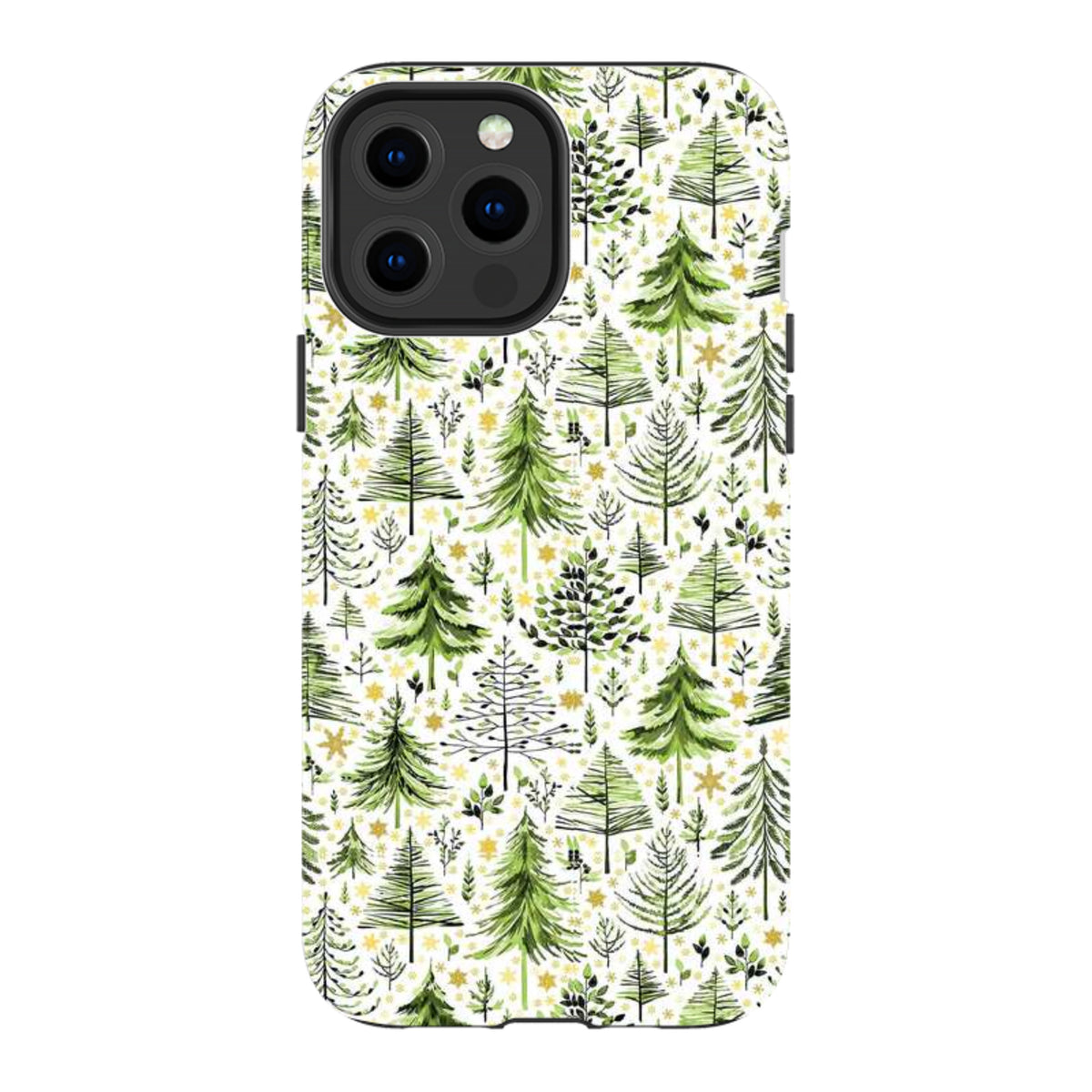 iPhone Tough Case - Green Xmas Trees By Elisabeth Haager