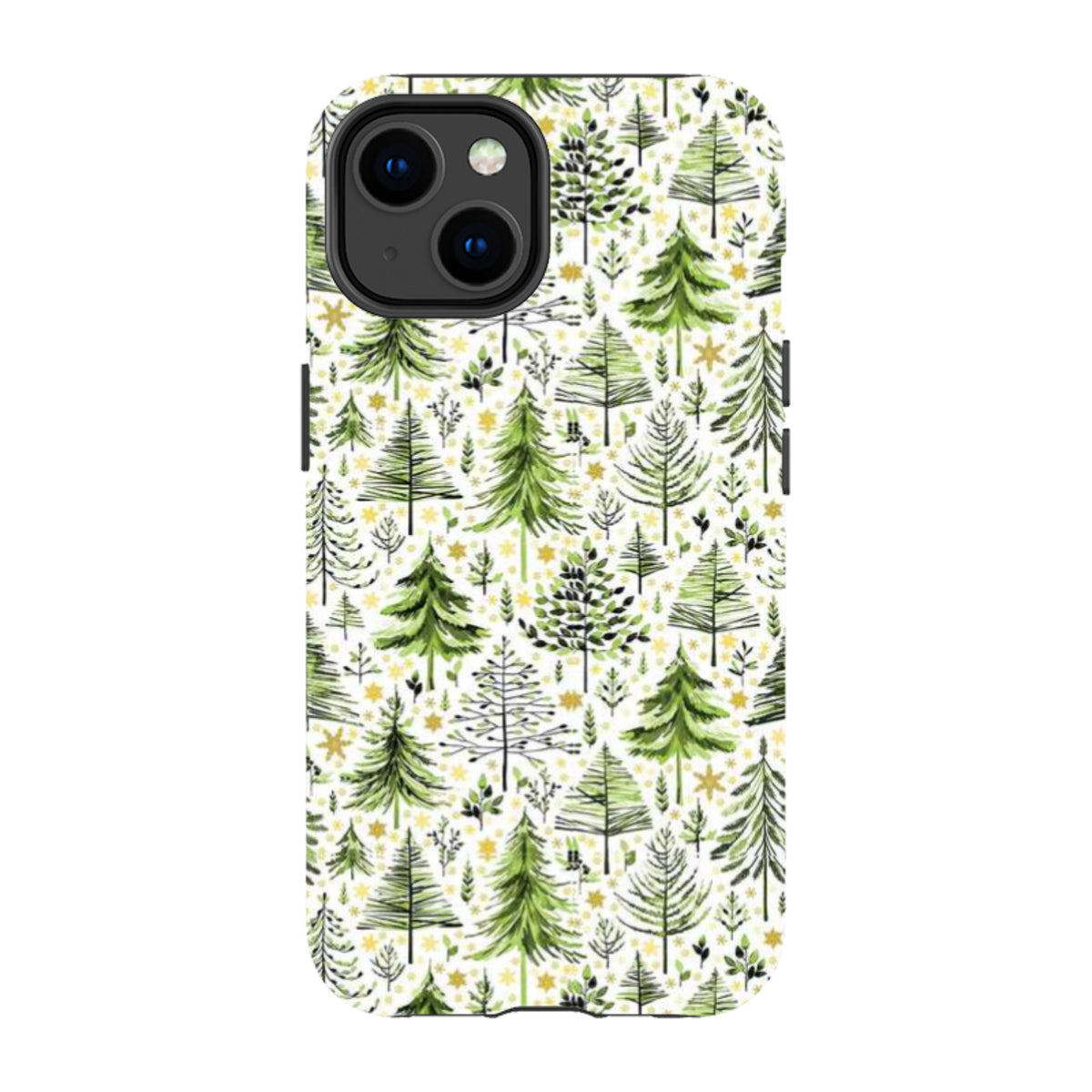 iPhone Tough Case - Green Xmas Trees By Elisabeth Haager