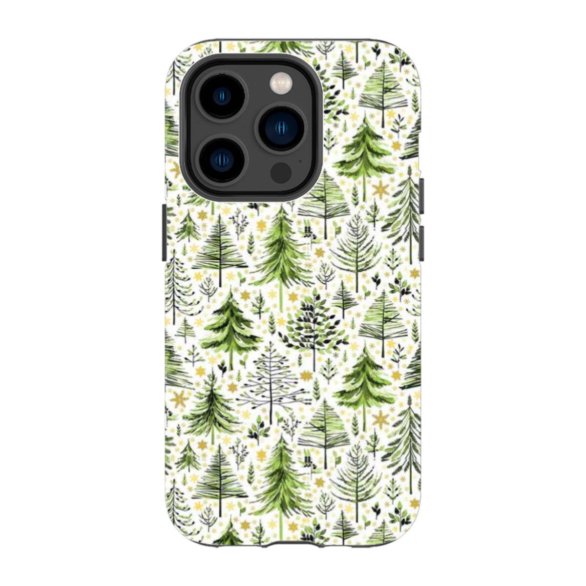 iPhone Tough Case - Green Xmas Trees By Elisabeth Haager