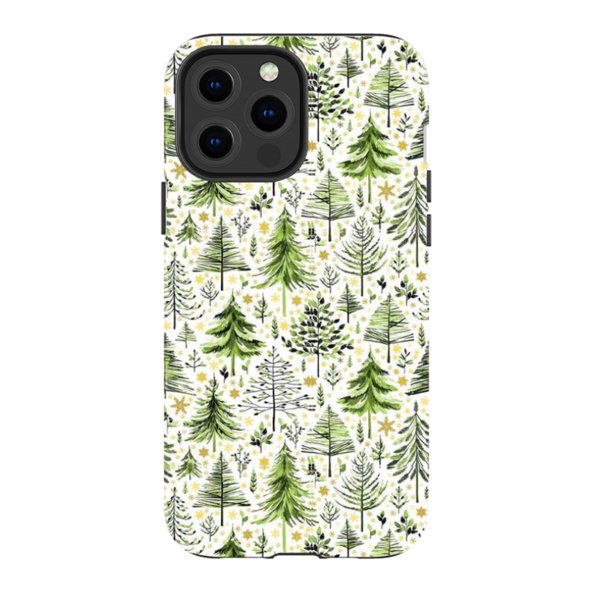 iPhone Tough Case - Green Xmas Trees By Elisabeth Haager