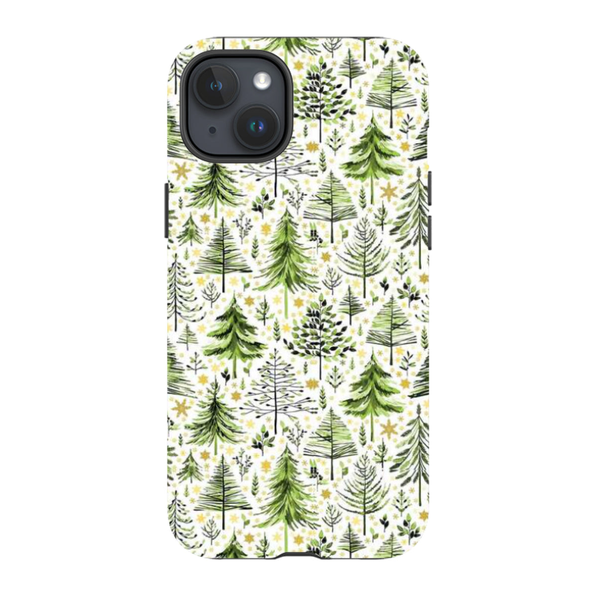iPhone Tough Case - Green Xmas Trees By Elisabeth Haager