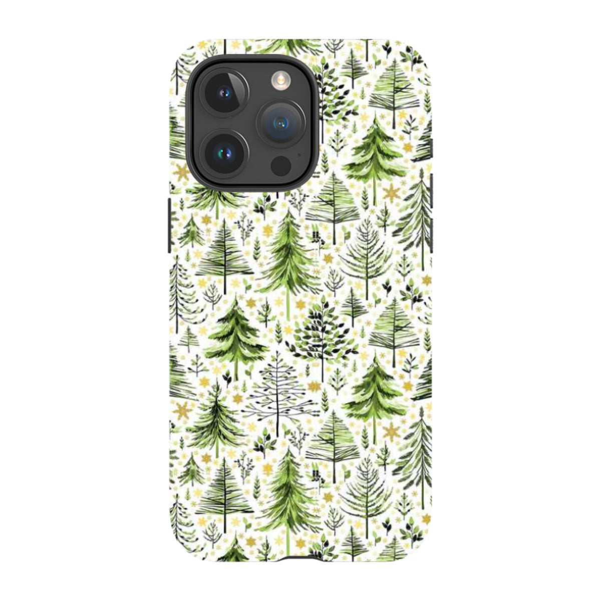 iPhone Tough Case - Green Xmas Trees By Elisabeth Haager