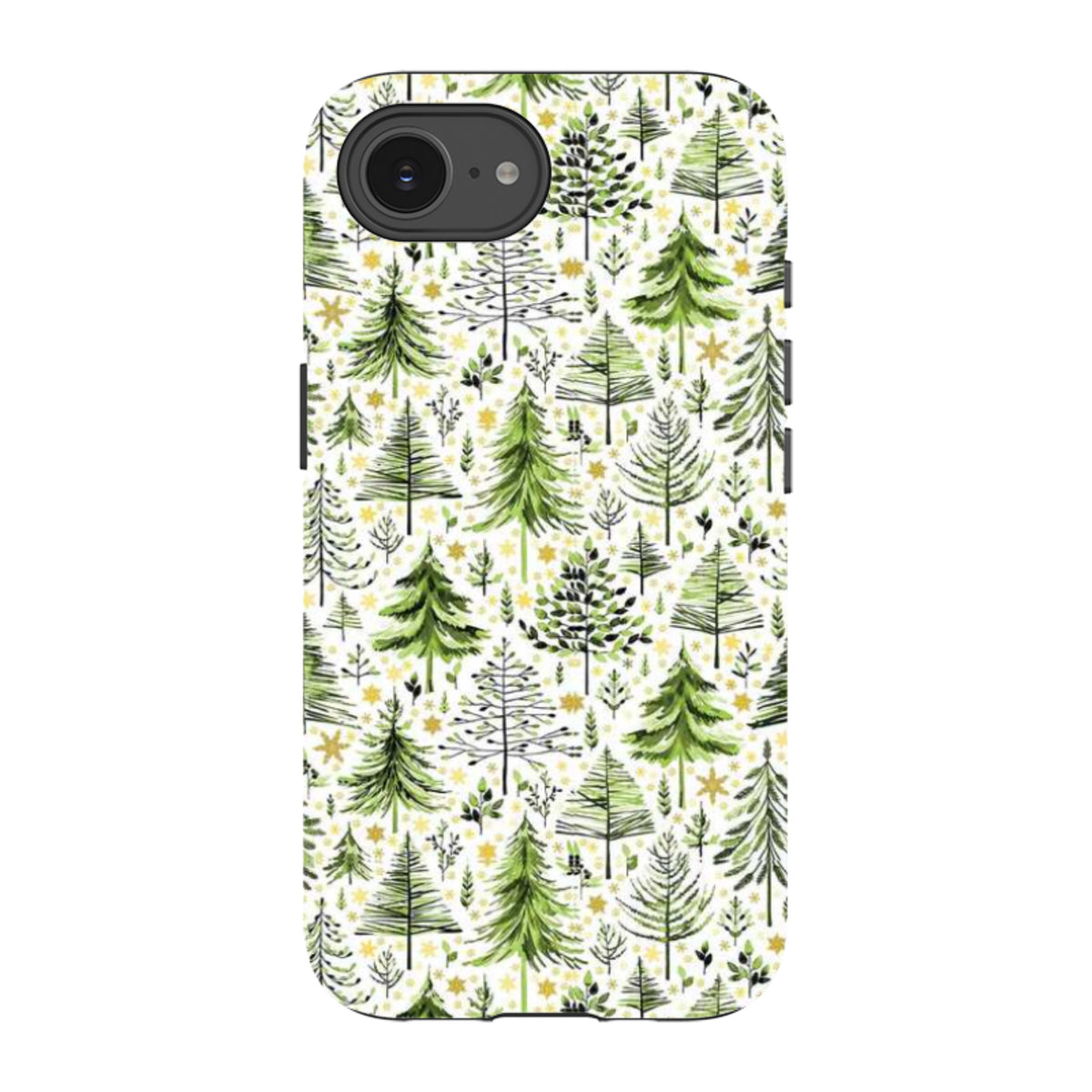 iPhone Tough Case - Green Xmas Trees By Elisabeth Haager