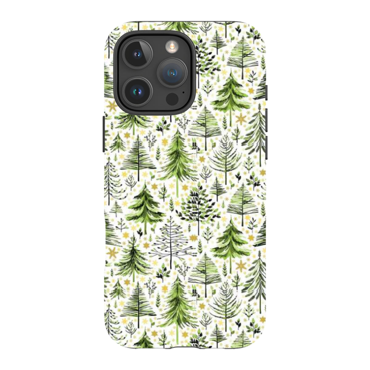 iPhone Tough Case - Green Xmas Trees By Elisabeth Haager