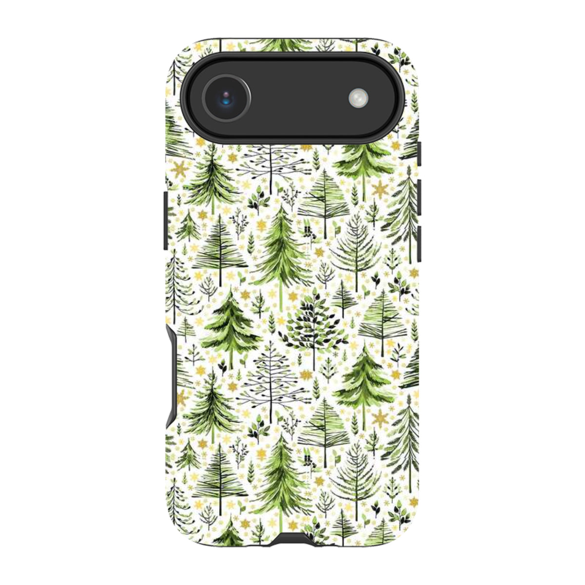iPhone Tough Case - Green Xmas Trees By Elisabeth Haager