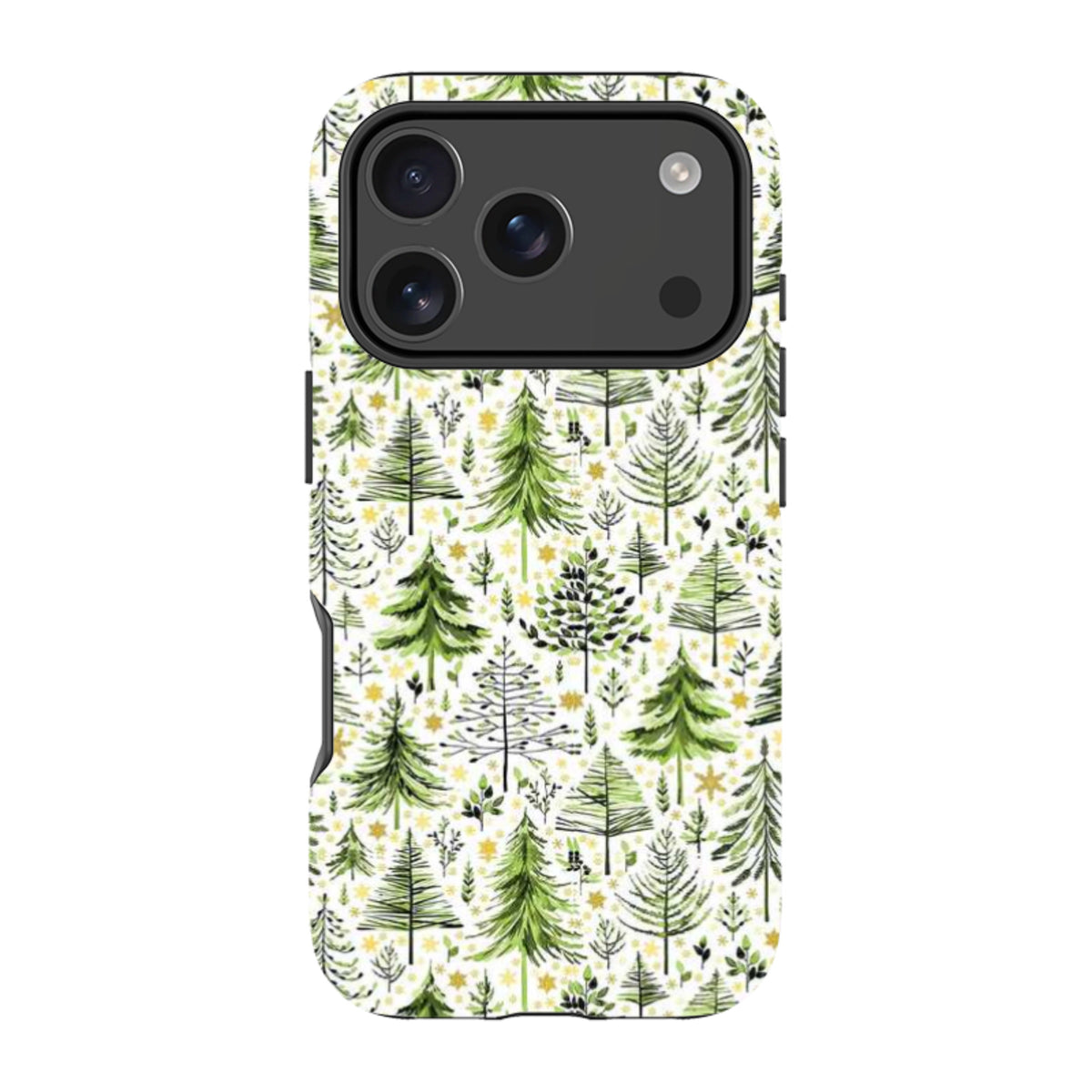 iPhone Tough Case - Green Xmas Trees By Elisabeth Haager