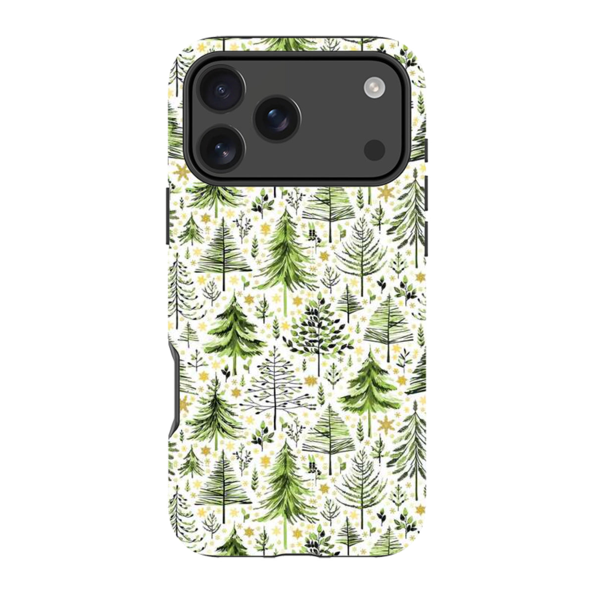 iPhone Tough Case - Green Xmas Trees By Elisabeth Haager