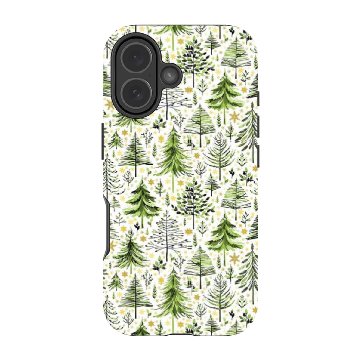 iPhone Tough Case - Green Xmas Trees By Elisabeth Haager
