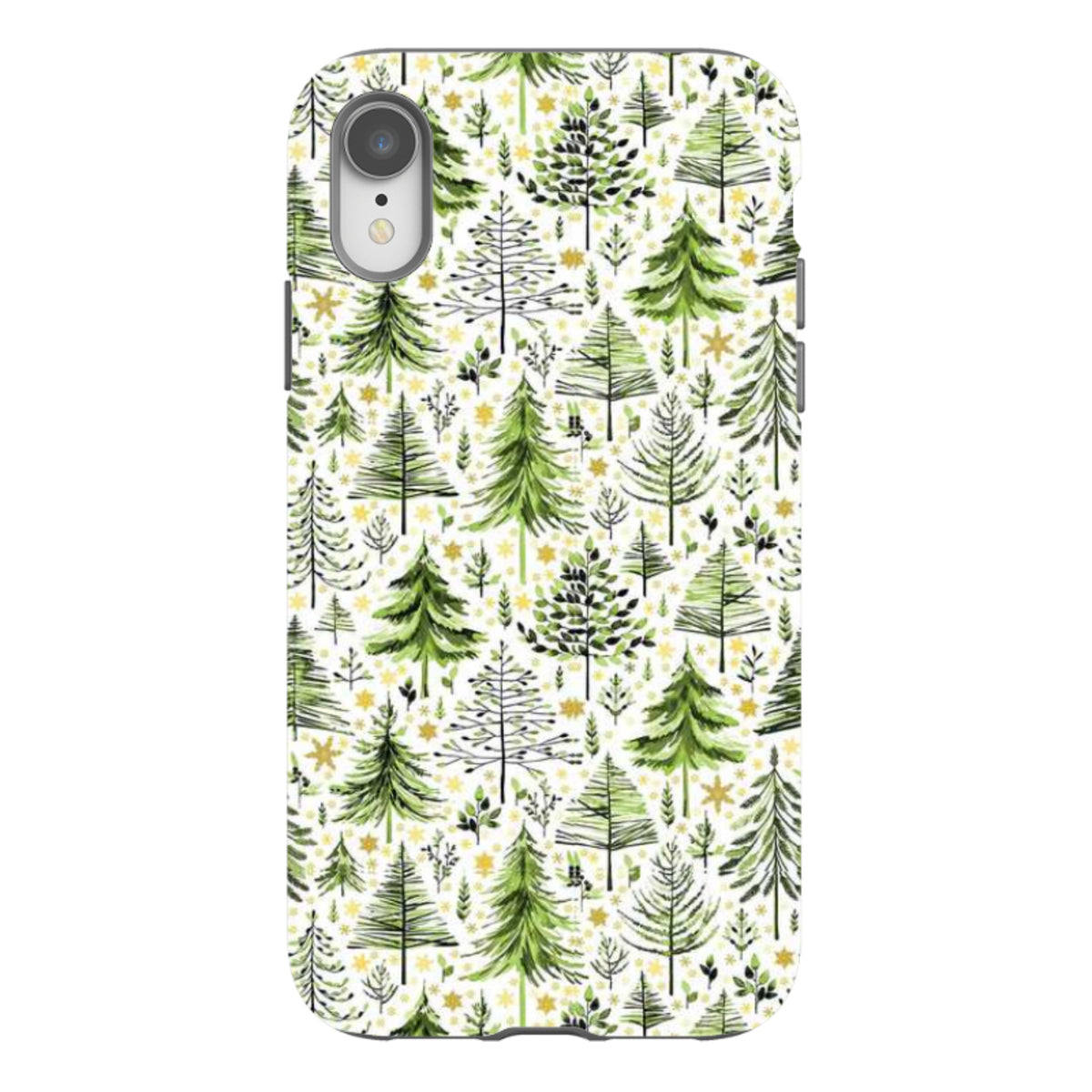 iPhone Tough Case - Green Xmas Trees By Elisabeth Haager