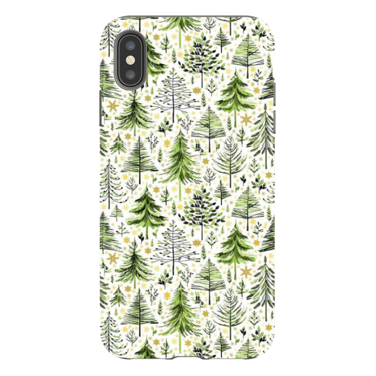 iPhone Tough Case - Green Xmas Trees By Elisabeth Haager
