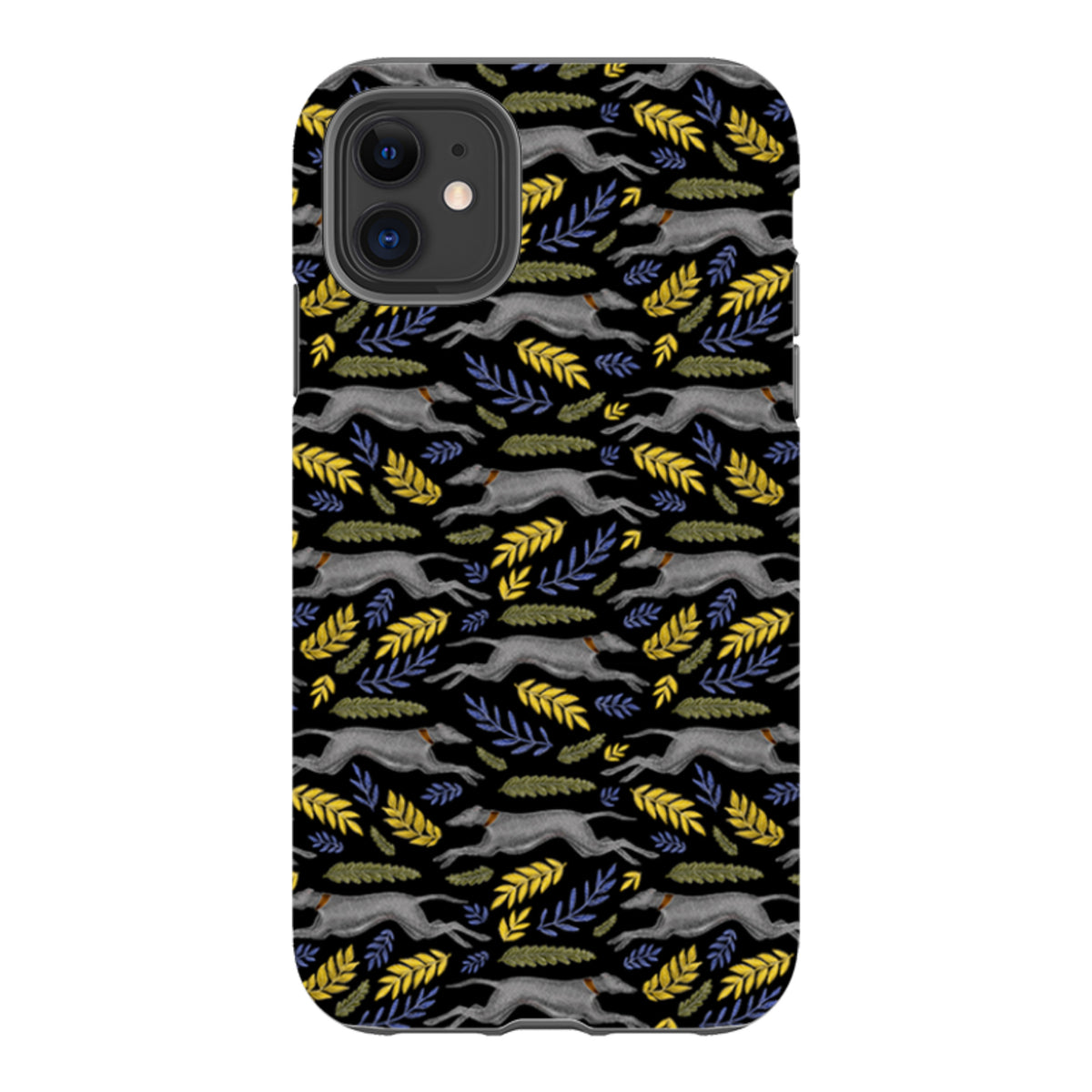 iPhone Tough Case - Greyhound Pattern By Catherine Rowe