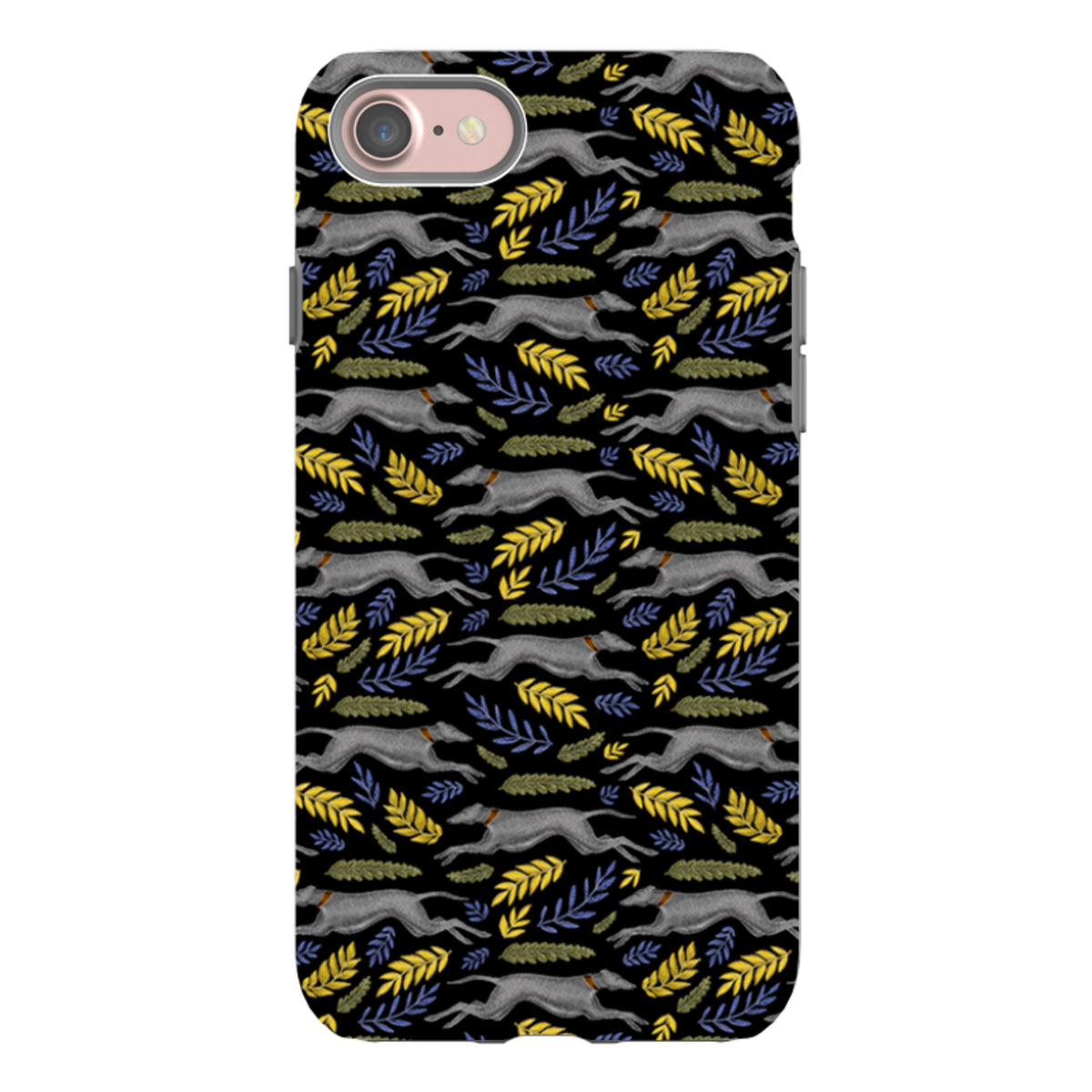 iPhone Tough Case - Greyhound Pattern By Catherine Rowe
