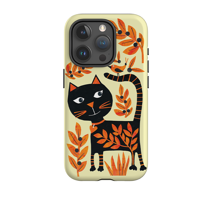 iPhone Tough Case - Halloween Folk Cat By Tracey English