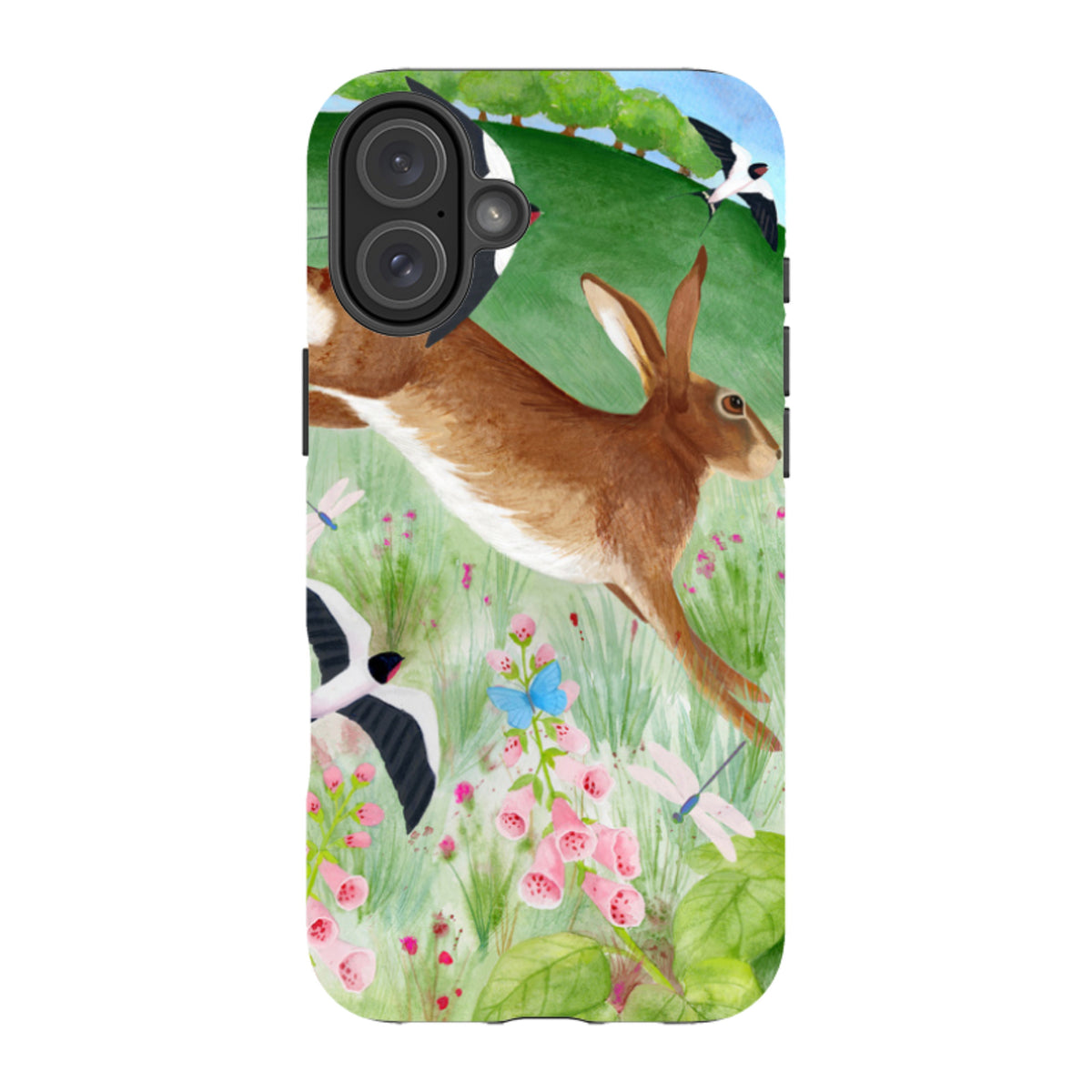 iPhone Tough Case - Hares And Swallows By Bex Parkin