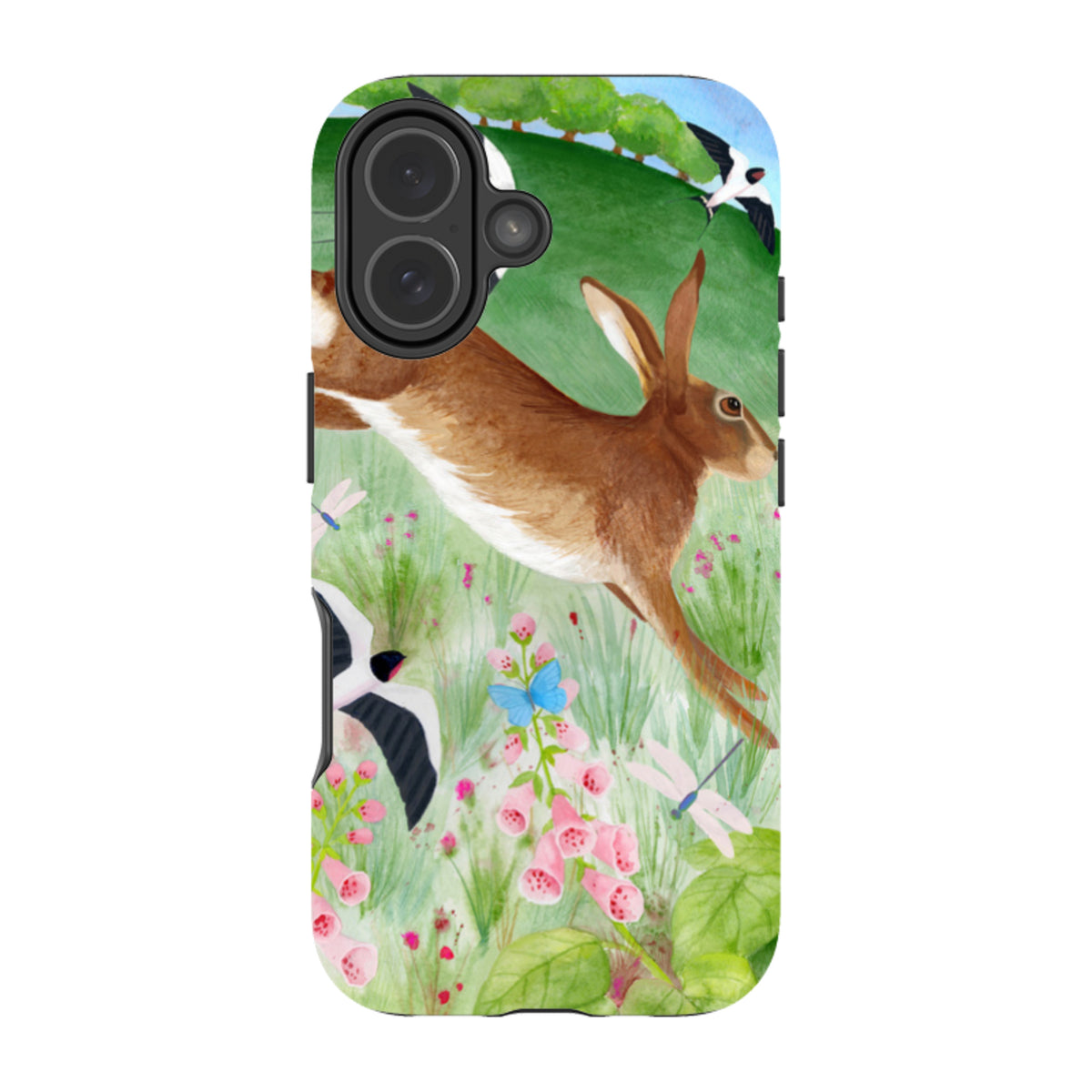 iPhone Tough Case - Hares And Swallows By Bex Parkin