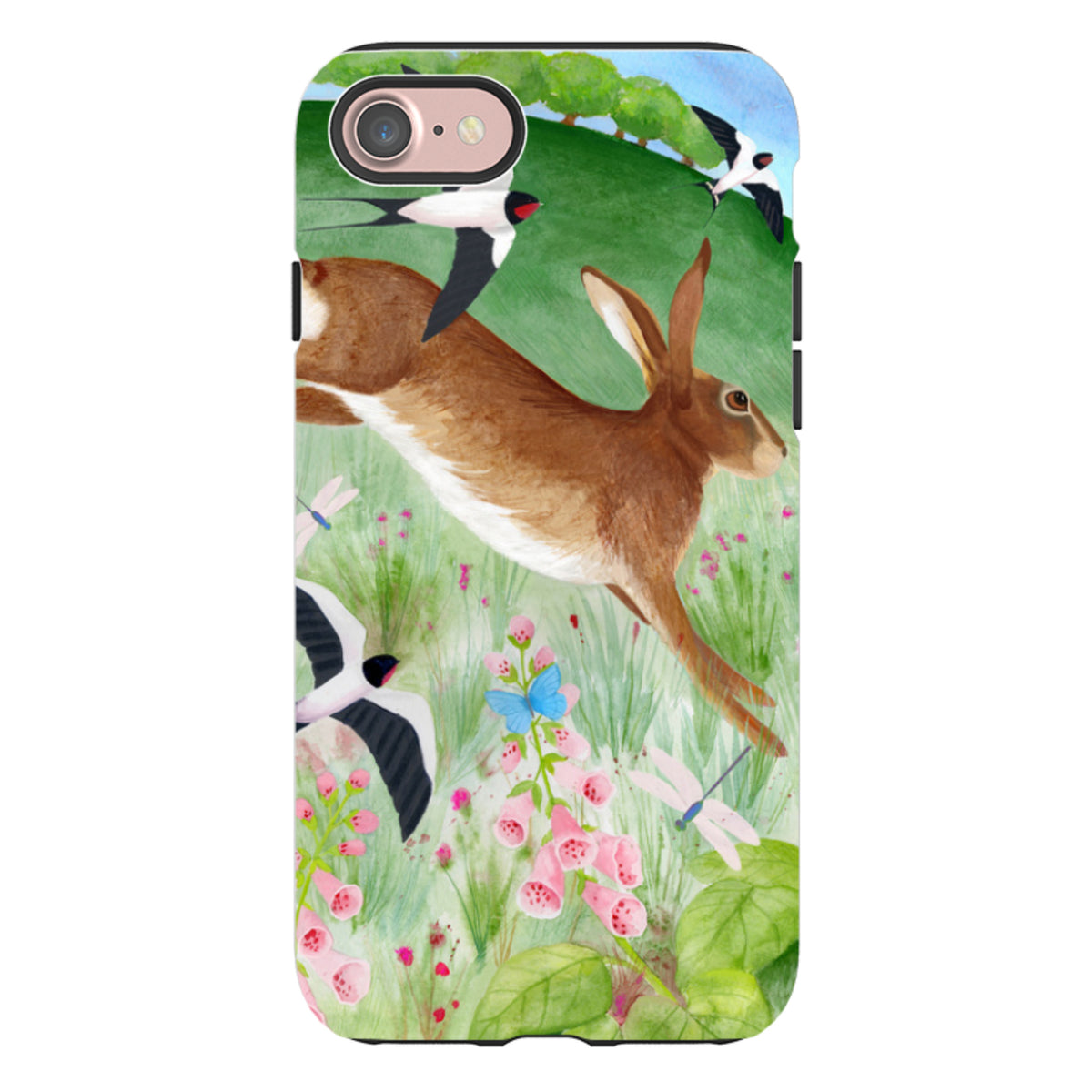 iPhone Tough Case - Hares And Swallows By Bex Parkin