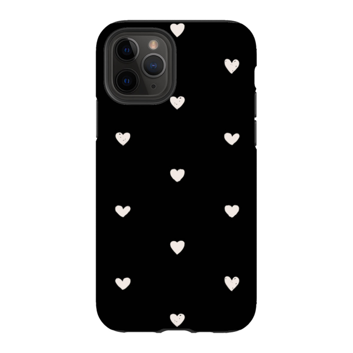 iPhone Tough Case - Hearts Black