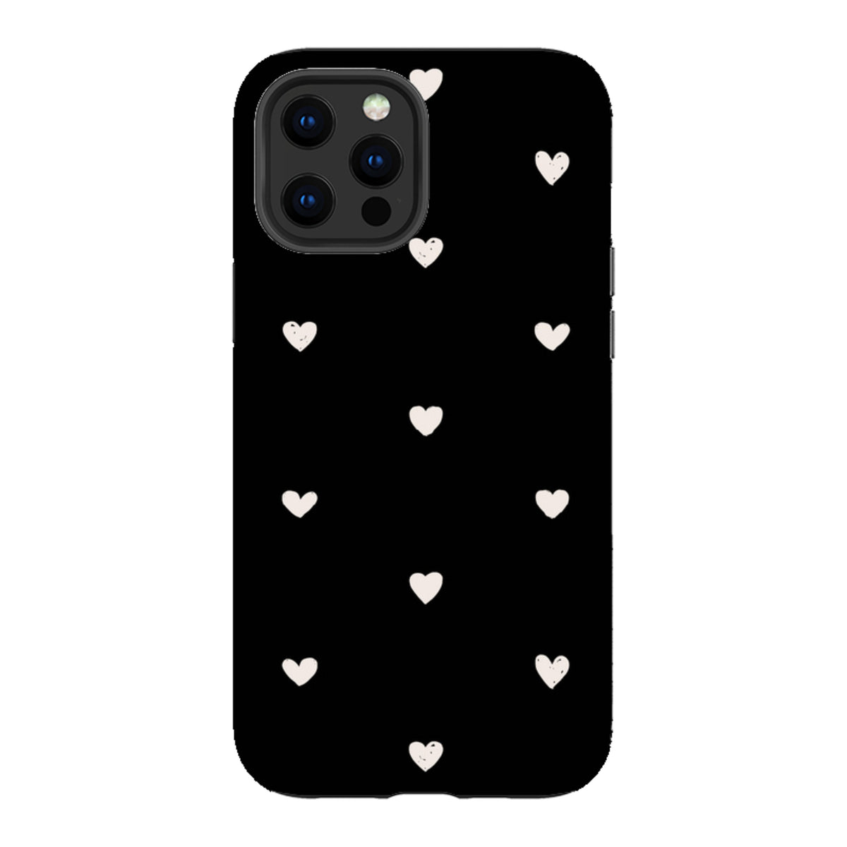 iPhone Tough Case - Hearts Black