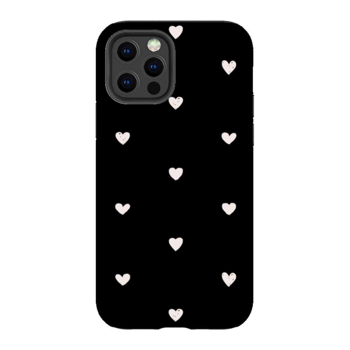 iPhone Tough Case - Hearts Black
