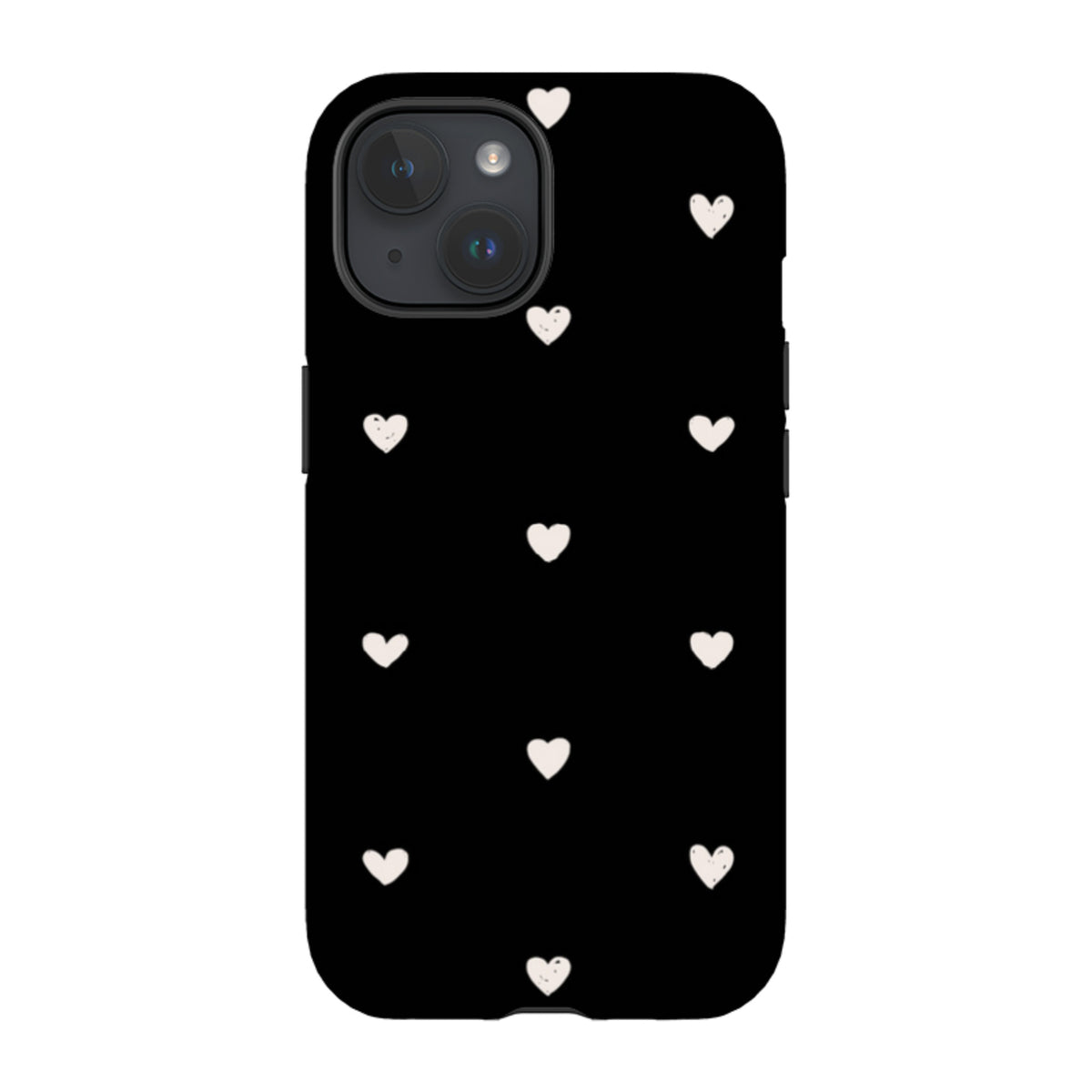 iPhone Tough Case - Hearts Black