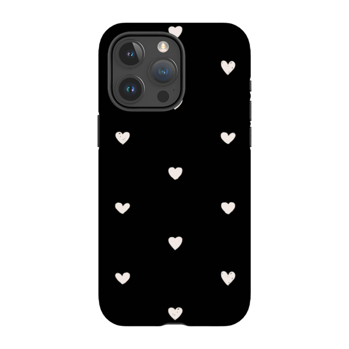 iPhone Tough Case - Hearts Black