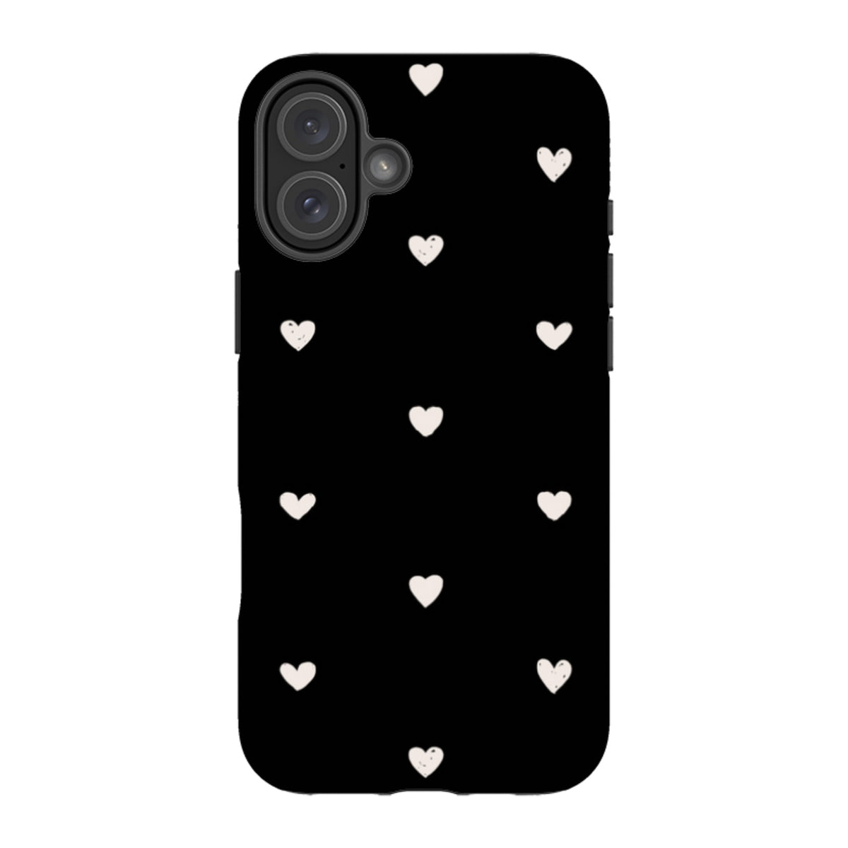 iPhone Tough Case - Hearts Black