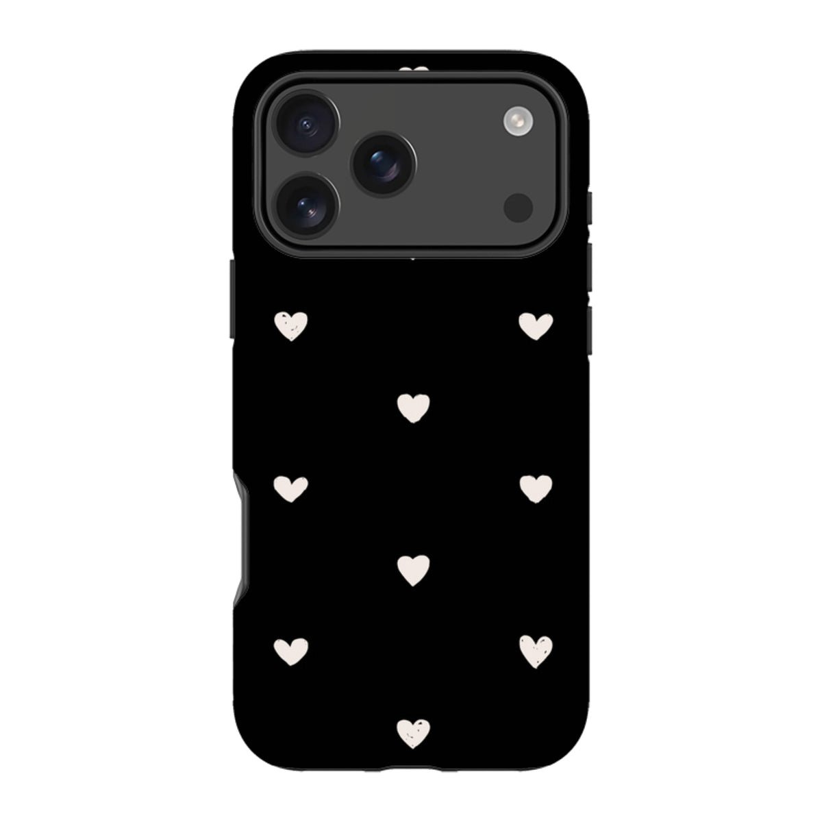 iPhone Tough Case - Hearts Black