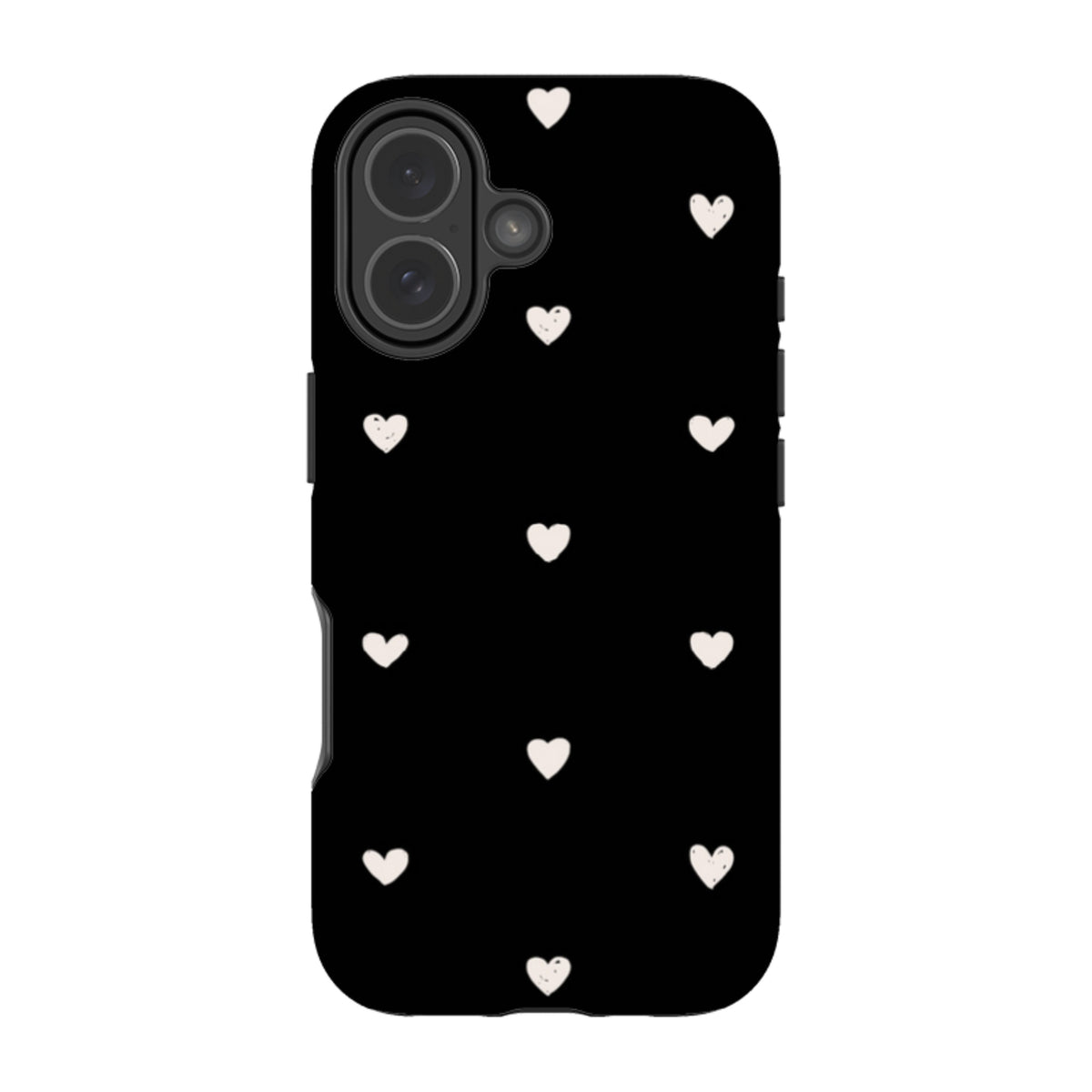 iPhone Tough Case - Hearts Black