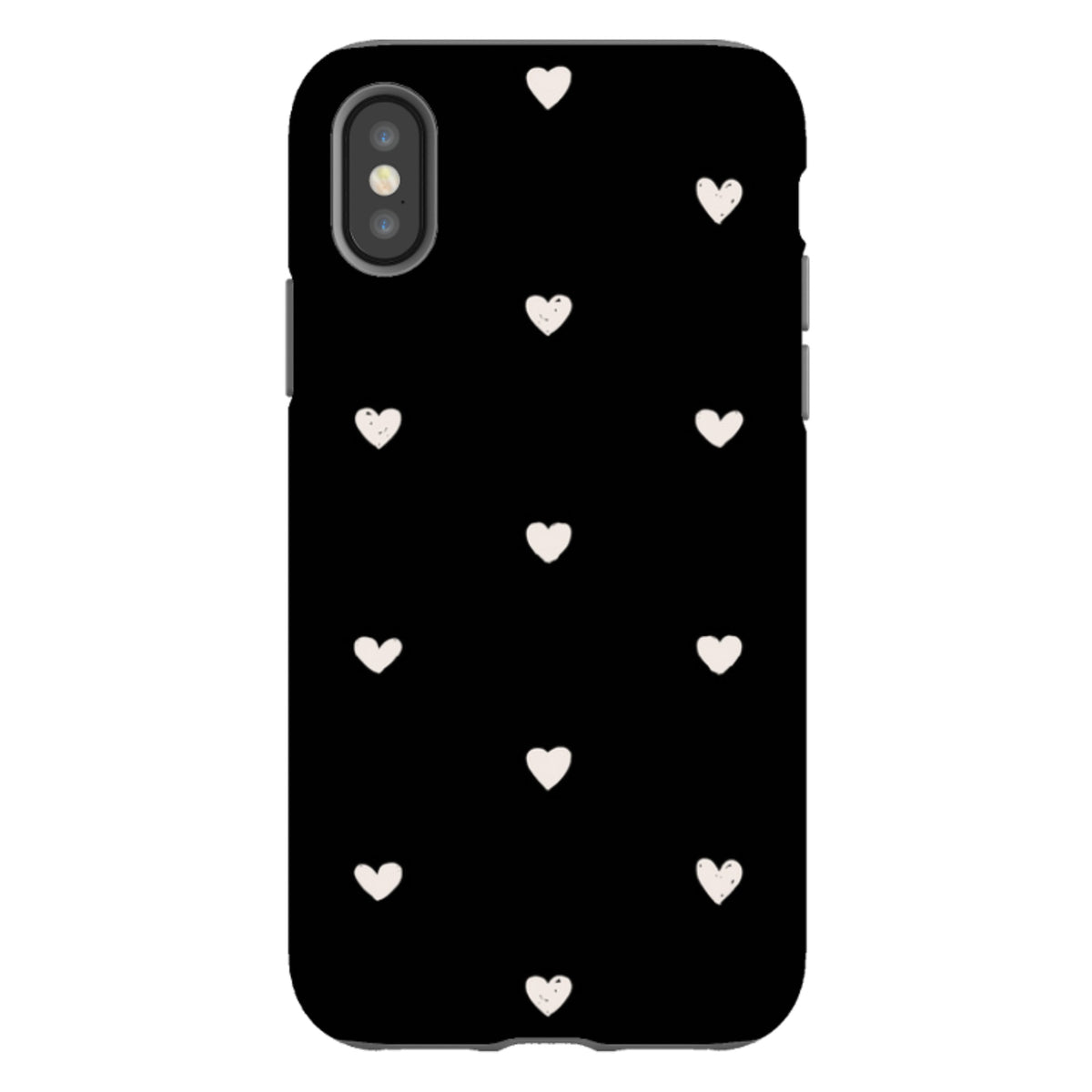 iPhone Tough Case - Hearts Black