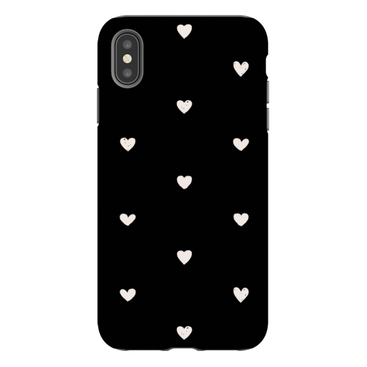 iPhone Tough Case - Hearts Black