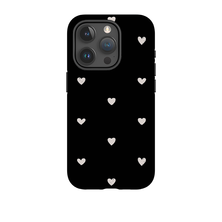 iPhone Tough Case - Hearts Black