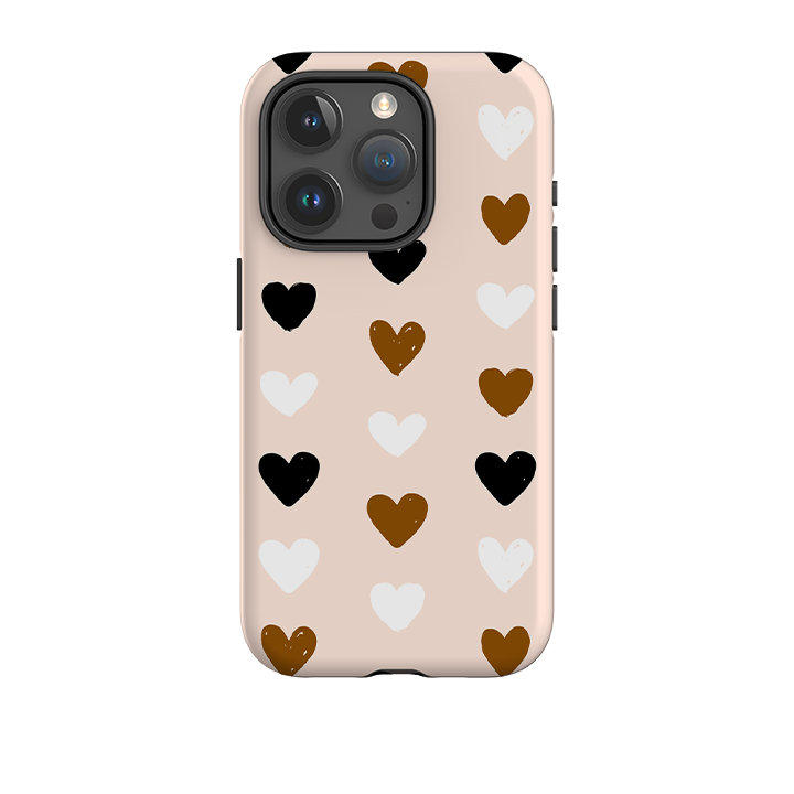 iPhone Tough Case - Hearts Pale