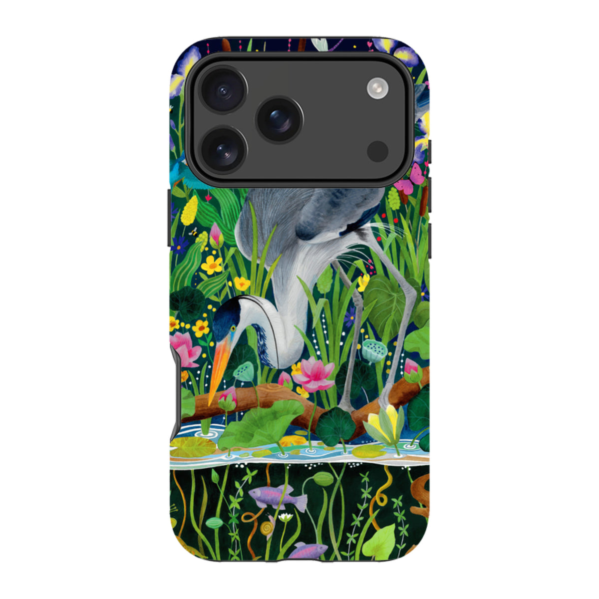 iPhone Tough Case - Heron Fishing By Bex Parkin