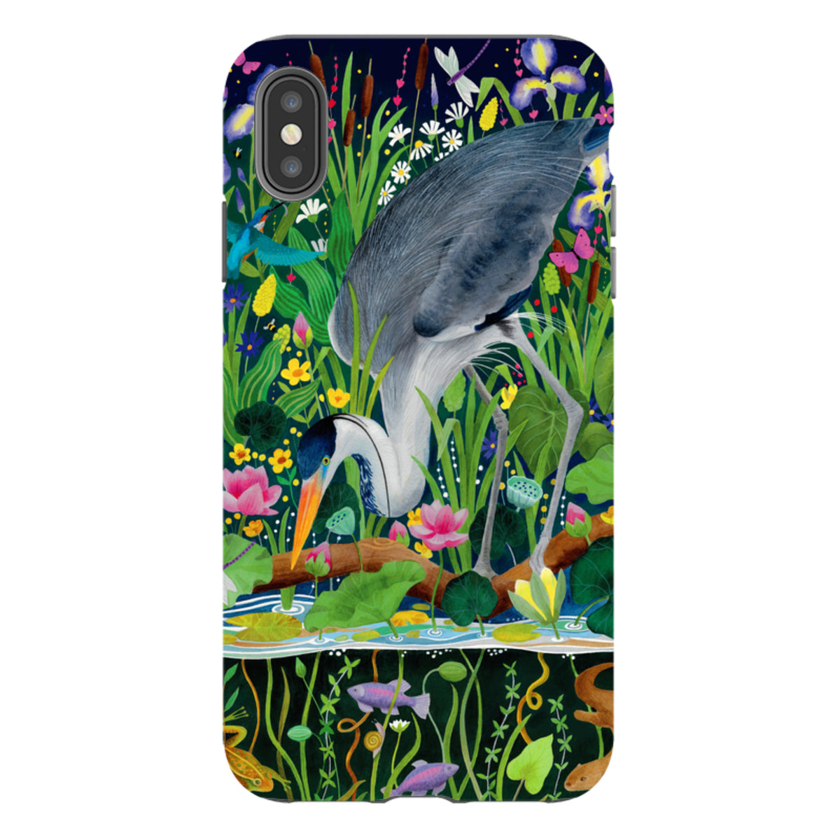 iPhone Tough Case - Heron Fishing By Bex Parkin