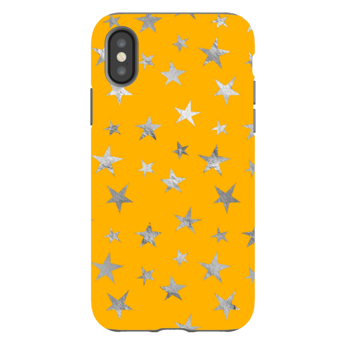 iPhone Tough Case - Honey Stars Silver