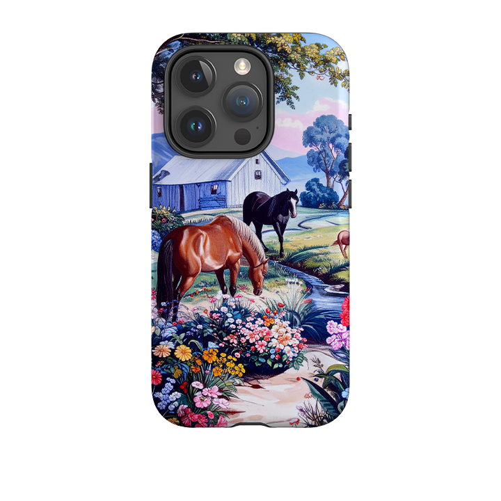 iPhone Tough Case - Horse Garden