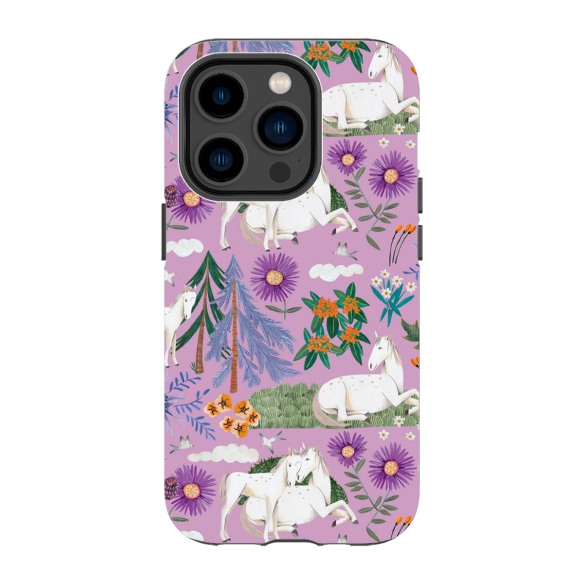 iPhone Tough Case - Horse Pattern By Caroline Bonne Muller